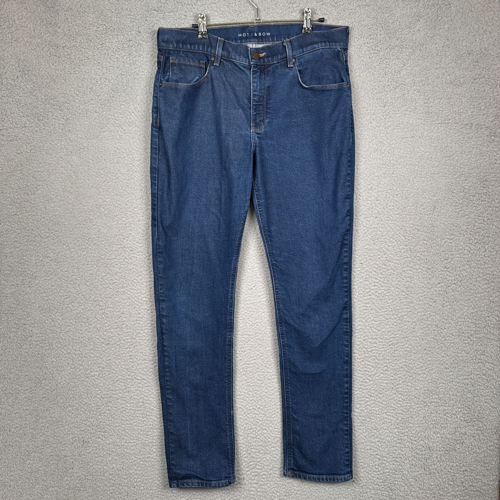 Mott‎ & Bow Jeans Womens 31x32 Blue Boyfriend Stretch Comfort Preppy Denim